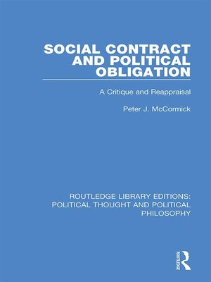 cover image of Social Contract and Political Obligation